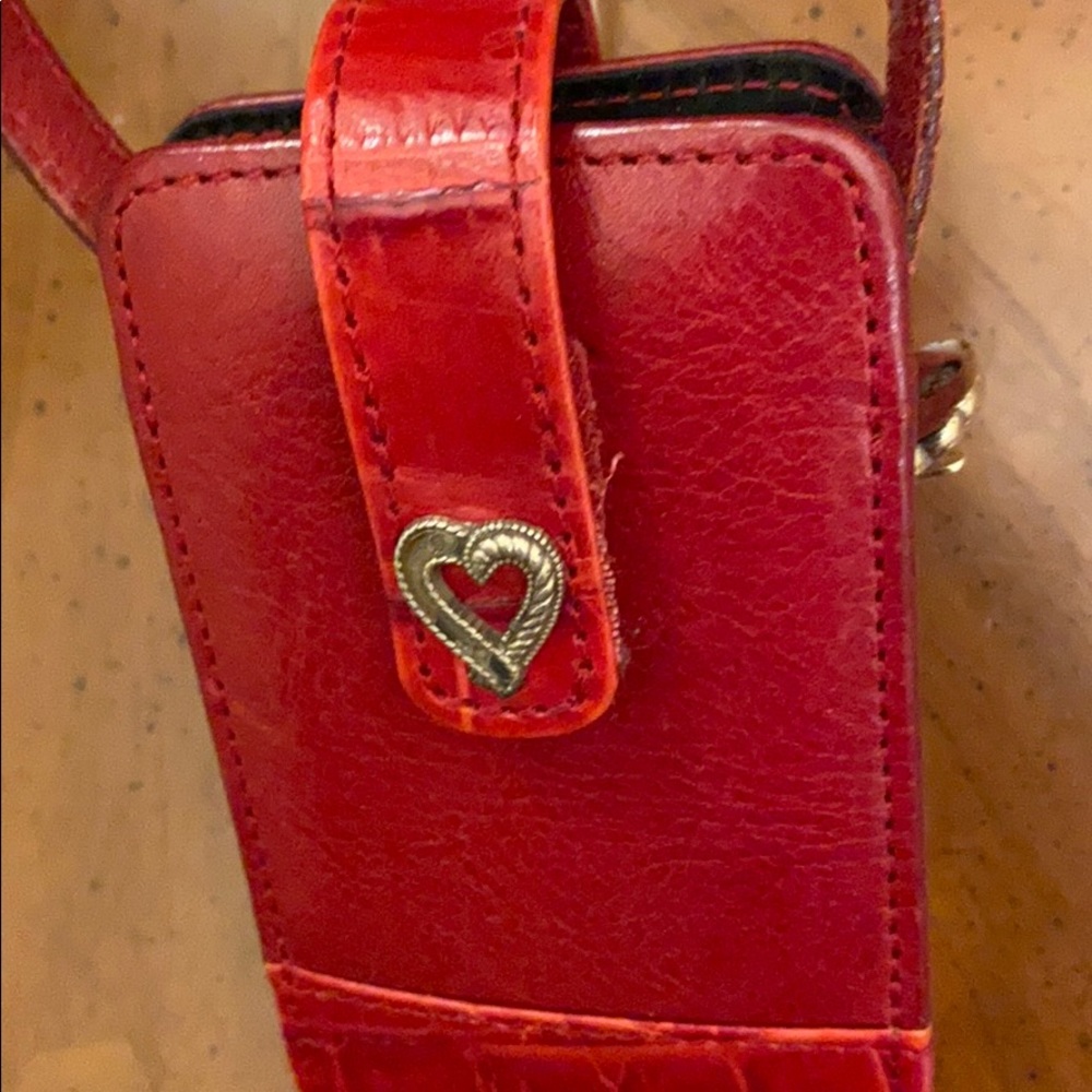 Vintage Brighton leather cell/eyeglasscase w/strap - Picture 2 of 5